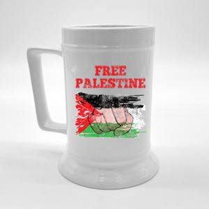 Palestine Flag Patriotic Palestinian Free Palestine Cute Gift Beer Stein