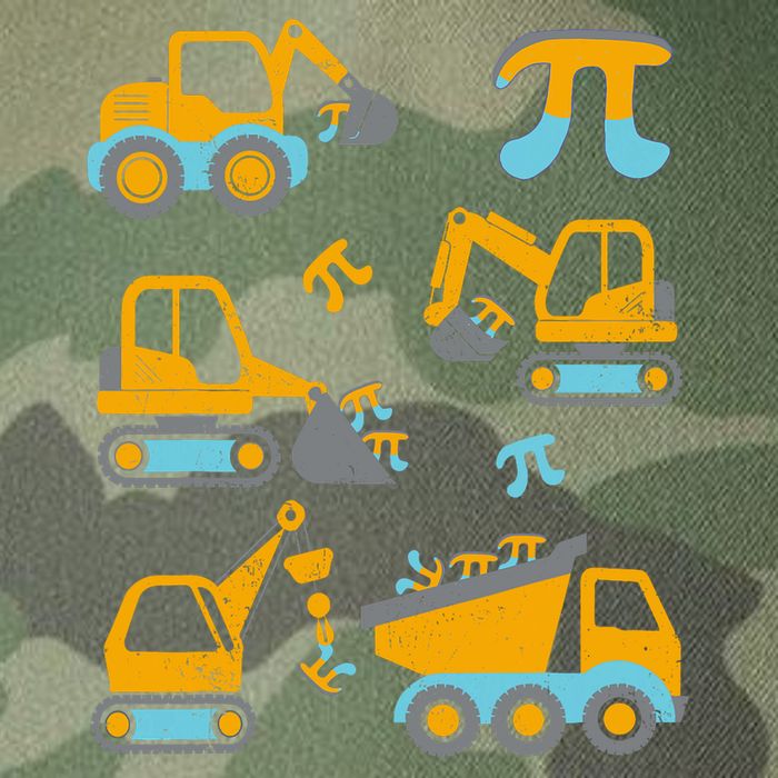 Pi Funny Pi Day 3.14 Construction Trucks Legacy Tie Dye Trucker Hat