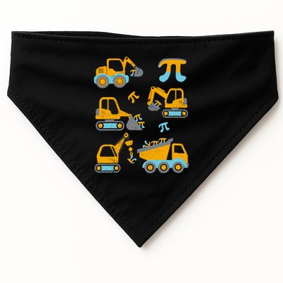 Pi Funny Pi Day 3.14 Construction Trucks USA-Made Doggie Bandana