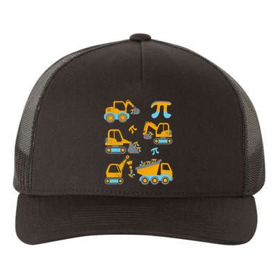 Pi Funny Pi Day 3.14 Construction Trucks Yupoong Adult 5-Panel Trucker Hat