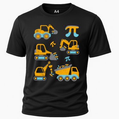 Pi Funny Pi Day 3.14 Construction Trucks Performance Shirt