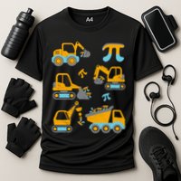 Pi Funny Pi Day 3.14 Construction Trucks Performance Shirt