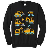 Pi Funny Pi Day 3.14 Construction Trucks Sweatshirt