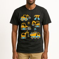 Pi Funny Pi Day 3.14 Construction Trucks Tall T-Shirt
