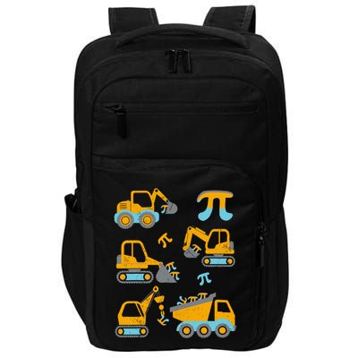 Pi Funny Pi Day 3.14 Construction Trucks Impact Tech Backpack