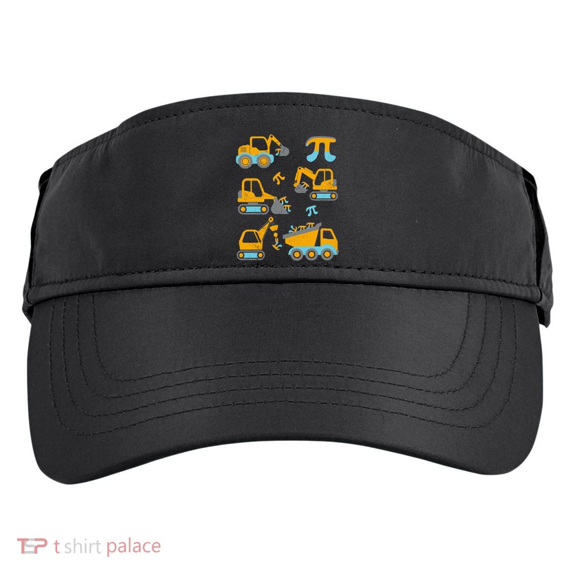 Pi Funny Pi Day 3.14 Construction Trucks Adult Drive Performance Visor