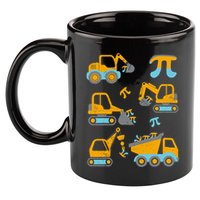 Pi Funny Pi Day 3.14 Construction Trucks 11oz C Handle Ceramic Mug