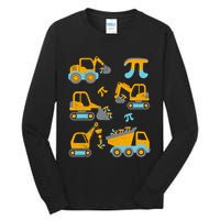 Pi Funny Pi Day 3.14 Construction Trucks Tall Long Sleeve T-Shirt