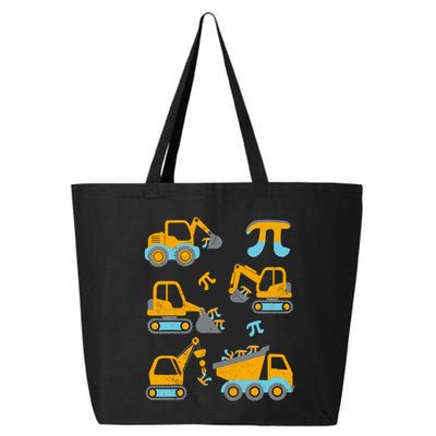 Pi Funny Pi Day 3.14 Construction Trucks 25L Jumbo Tote