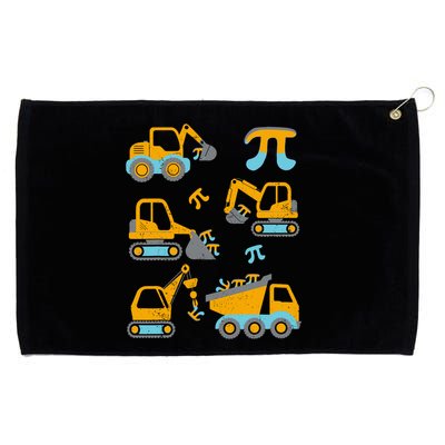 Pi Funny Pi Day 3.14 Construction Trucks Grommeted Golf Towel