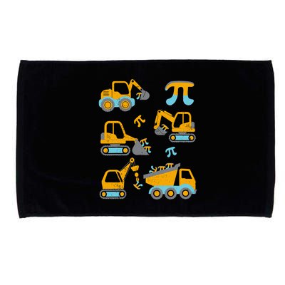 Pi Funny Pi Day 3.14 Construction Trucks Microfiber Hand Towel