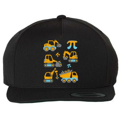 Pi Funny Pi Day 3.14 Construction Trucks Wool Snapback Cap
