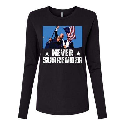 Pray For President Trump Never Surrender God Bless Trump Womens Cotton Relaxed Long Sleeve T-Shirt