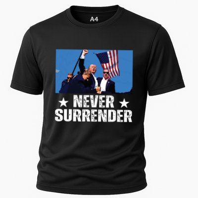 Pray For President Trump Never Surrender God Bless Trump Performance Shirt