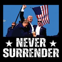 Pray For President Trump Never Surrender God Bless Trump Cooling Performance Crew T-Shirt