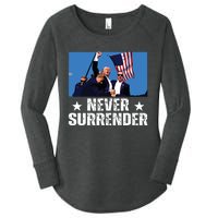 Pray For President Trump Never Surrender God Bless Trump Women's Perfect Tri Tunic Long Sleeve Shirt