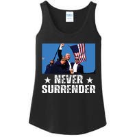 Pray For President Trump Never Surrender God Bless Trump Ladies Essential Tank