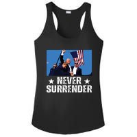 Pray For President Trump Never Surrender God Bless Trump Ladies PosiCharge Competitor Racerback Tank