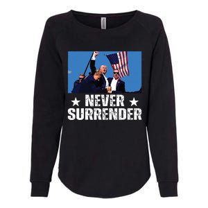 Pray For President Trump Never Surrender God Bless Trump Womens California Wash Sweatshirt