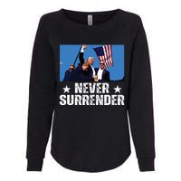 Pray For President Trump Never Surrender God Bless Trump Womens California Wash Sweatshirt