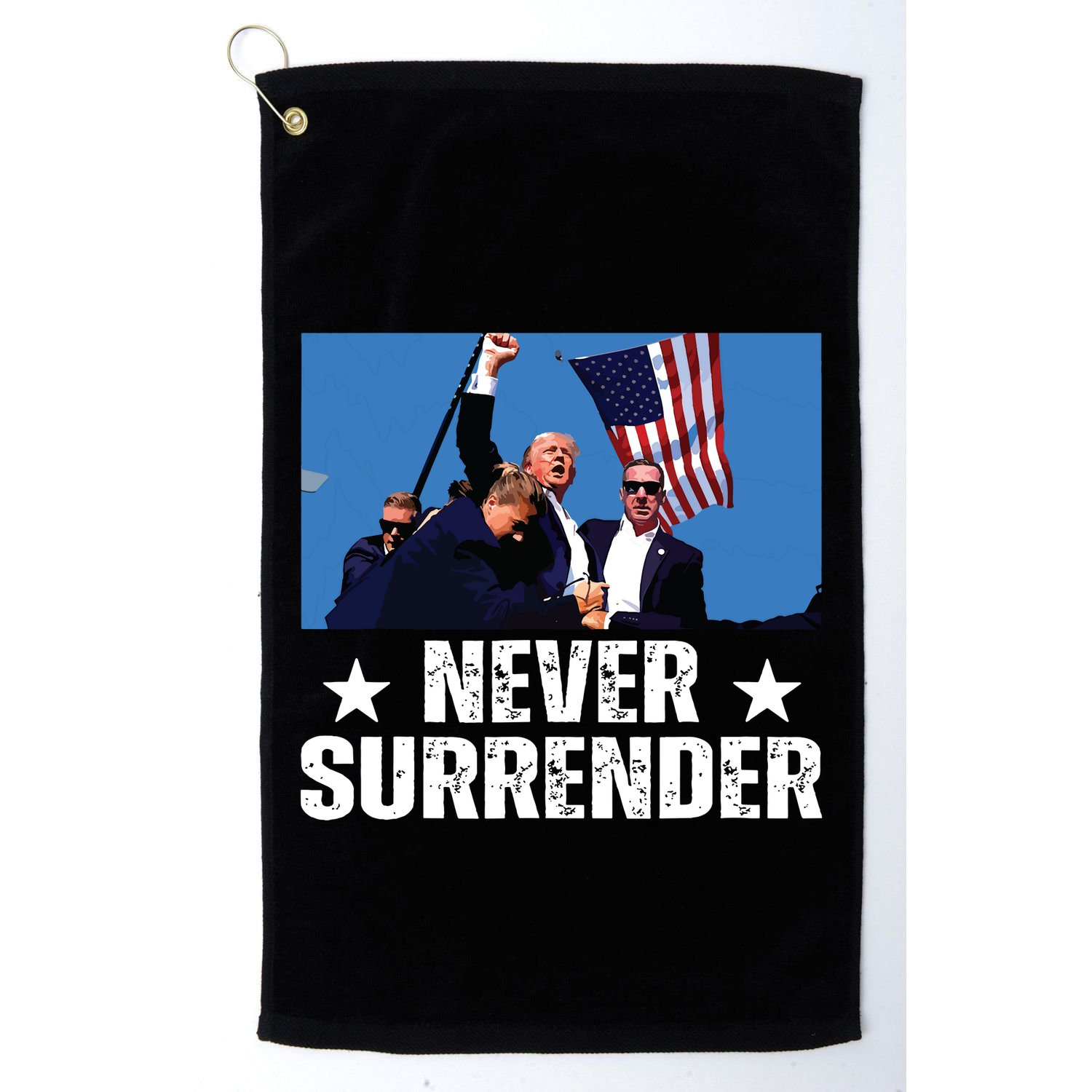 Pray For President Trump Never Surrender God Bless Trump Golf Towel