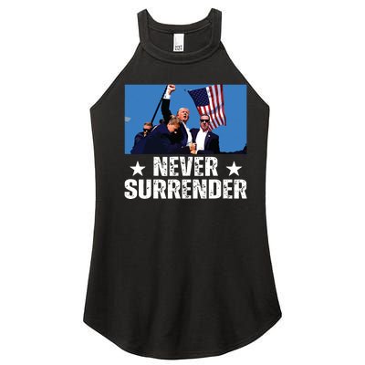 Pray For President Trump Never Surrender God Bless Trump Women's Perfect Tri Rocker Tank