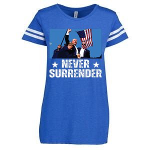 Pray For President Trump Never Surrender God Bless Trump Enza Ladies Jersey Football T-Shirt