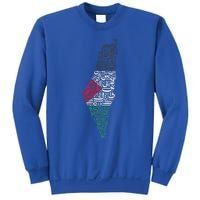 Palestine Free Palestine in Arabic Free Gaza Palestine Flag Sweatshirt