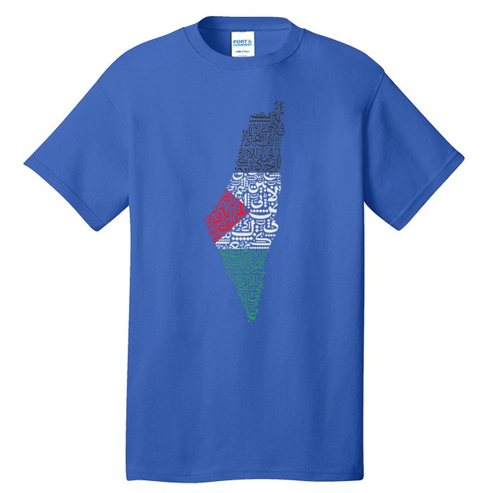 Palestine Free Palestine in Arabic Free Gaza Palestine Flag Tall T-Shirt