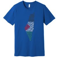 Palestine Free Palestine in Arabic Free Gaza Palestine Flag Premium T-Shirt