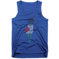 Palestine Free Palestine in Arabic Free Gaza Palestine Flag Tank Top