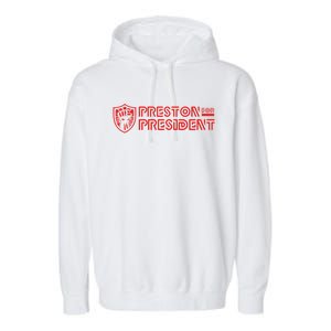 Preston For President Logo Garment-Dyed Fleece Hoodie