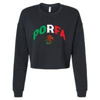 Porfa Flag Cropped Pullover Crew