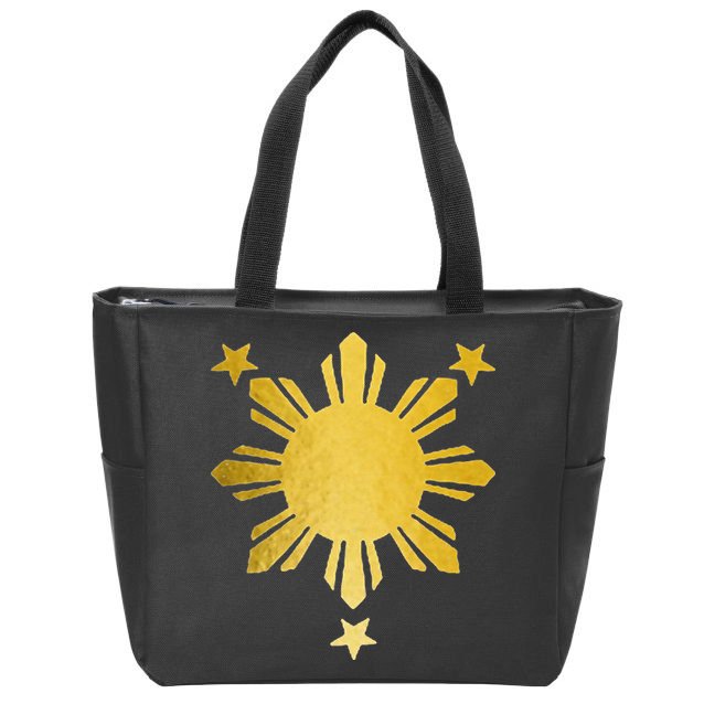Philippines Flag Pride Filipino Filipina Zip Tote Bag