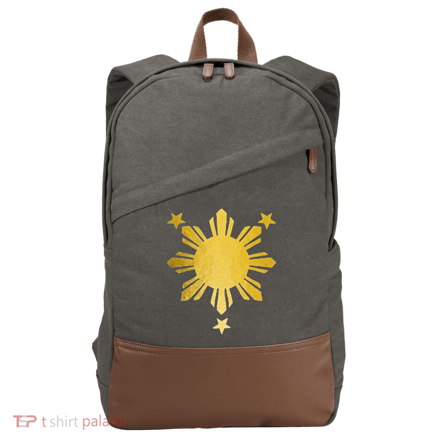 Philippines Flag Pride Filipino Filipina Cotton Canvas Backpack