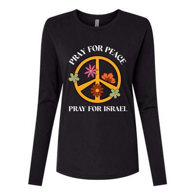 Pray For Peace Pray For Israel Stand For Israel Shalom  Womens Cotton Relaxed Long Sleeve T-Shirt