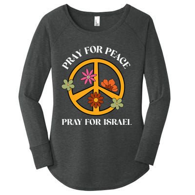 Pray For Peace Pray For Israel Stand For Israel Shalom  Women's Perfect Tri Tunic Long Sleeve Shirt