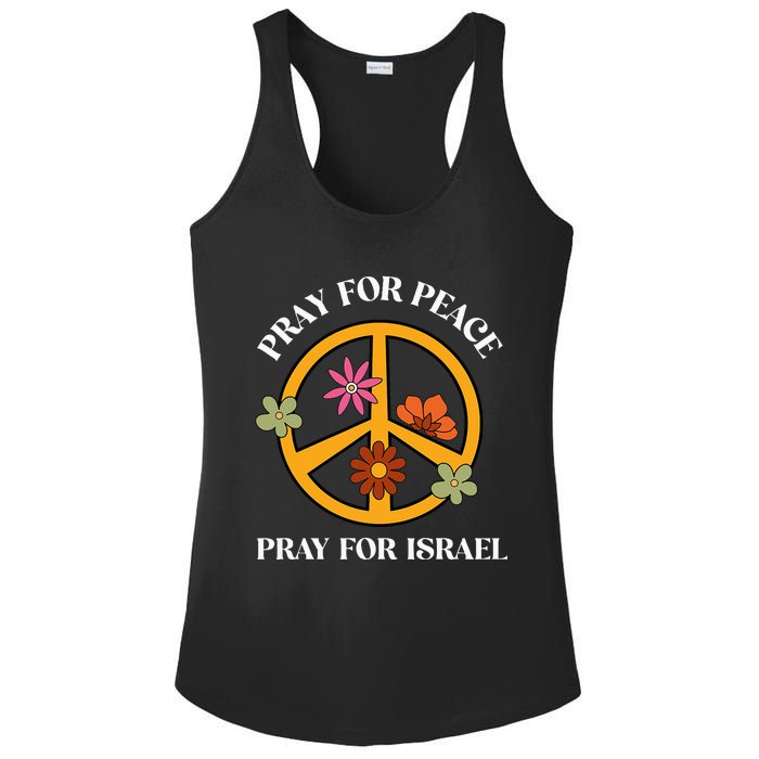 Pray For Peace Pray For Israel Stand For Israel Shalom  Ladies PosiCharge Competitor Racerback Tank