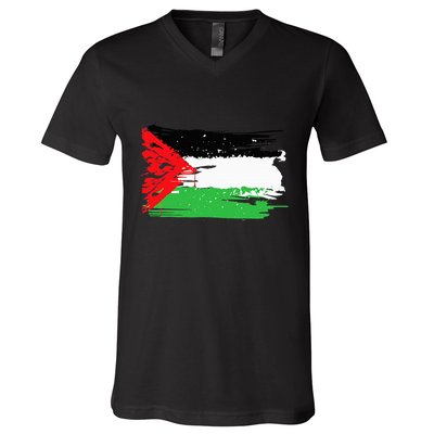 Palestine Flag V-Neck T-Shirt