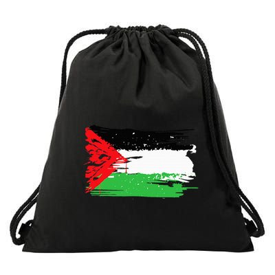 Palestine Flag Drawstring Bag