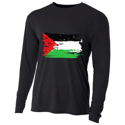 Palestine Flag Cooling Performance Long Sleeve Crew