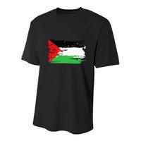 Palestine Flag Youth Performance Sprint T-Shirt