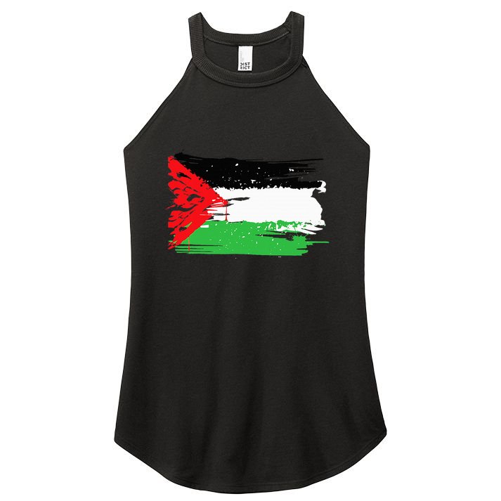 Palestine Flag Women's Perfect Tri Rocker Tank