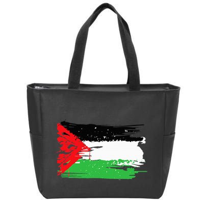 Palestine Flag Zip Tote Bag
