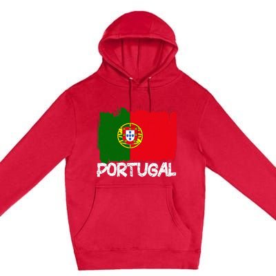 Portugal Flag Premium Pullover Hoodie