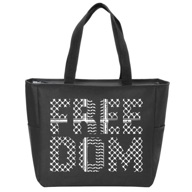 Patriotic Falasteen Palestinian Keffiyah Kuffiyeh Zip Tote Bag