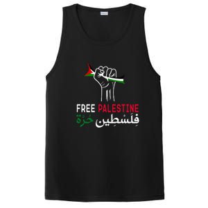 Palestine Free Palestine in Arabic Free Gaza Palestine Flag PosiCharge Competitor Tank