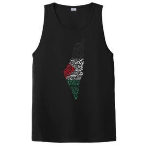 Palestine Free Palestine in Arabic Free Gaza Palestine Flag PosiCharge Competitor Tank