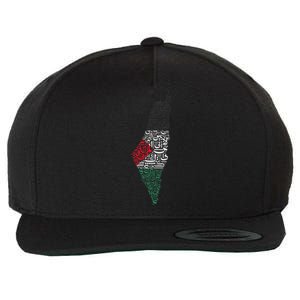 Palestine Free Palestine in Arabic Free Gaza Palestine Flag Wool Snapback Cap