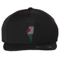 Palestine Free Palestine in Arabic Free Gaza Palestine Flag Wool Snapback Cap